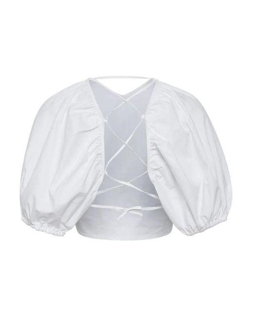 Top Svala Con Maniche A Palloncino di Gestuz in White