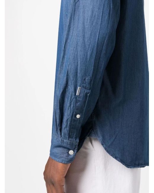 Woolrich Blue Classic Shirt Clothing for men