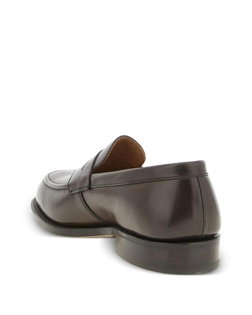 Tricker's Gray Harvard Leather Loafers for men