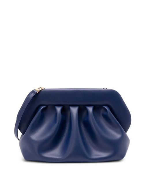 THEMOIRÈ Blue Pleated-Frame Clutch Bag
