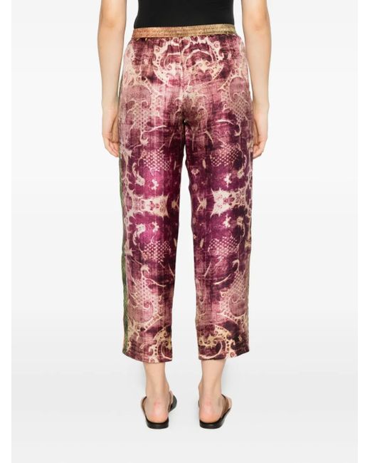 Pierre Louis Mascia Red Patterned Trousers
