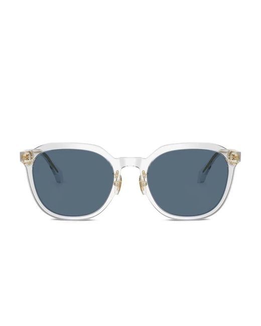 Versace Blue Transparent Square-Frame Sunglasses