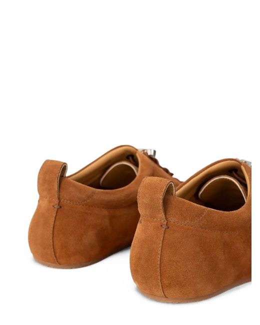 By Far Brown Prudent Suede Sneakers