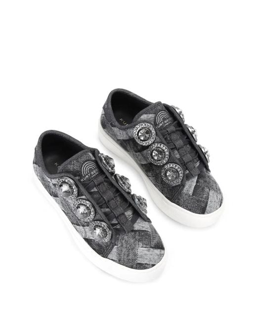 Kurt Geiger Gray Laney Octavia Low-Top Sneakers