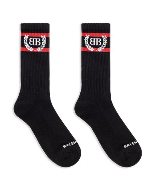 Balenciaga Black Logo Socks for men