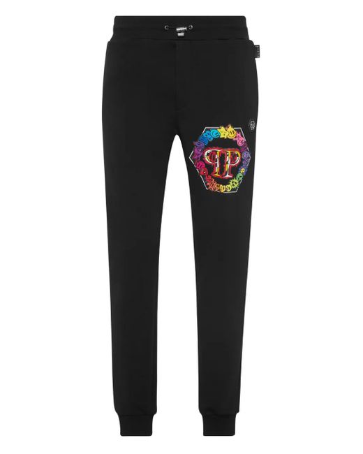 メンズ Philipp Plein ロゴ トラックパンツ Black