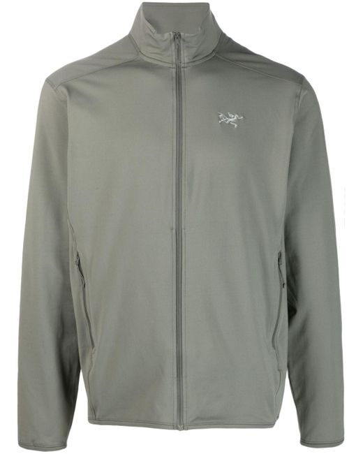 Arc'teryx Gray Embroidered-logo Zip-fastening Jacket for men