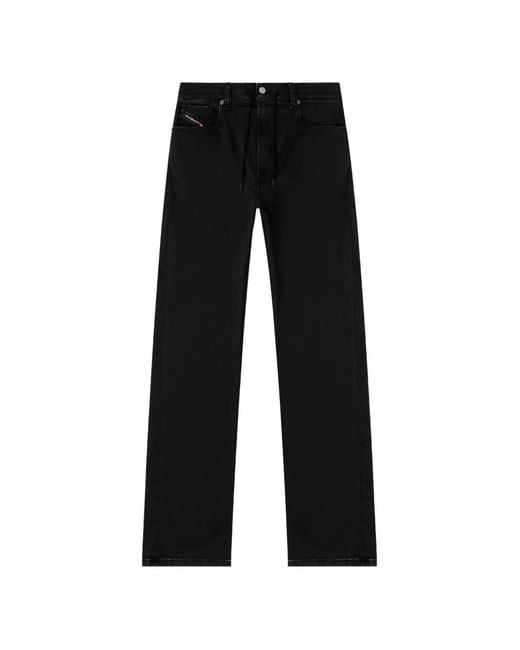 DIESEL Black Relaxed Regular-Waist 2080 D-Reel Joggjeans for men