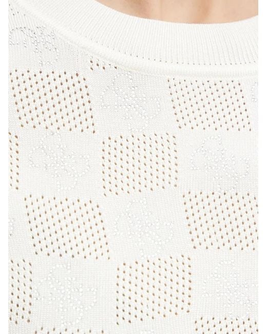Guess White Logo Knit T-Shirt