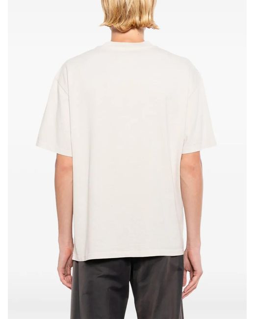Melt White Graphic-Print Cotton T-Shirt for men