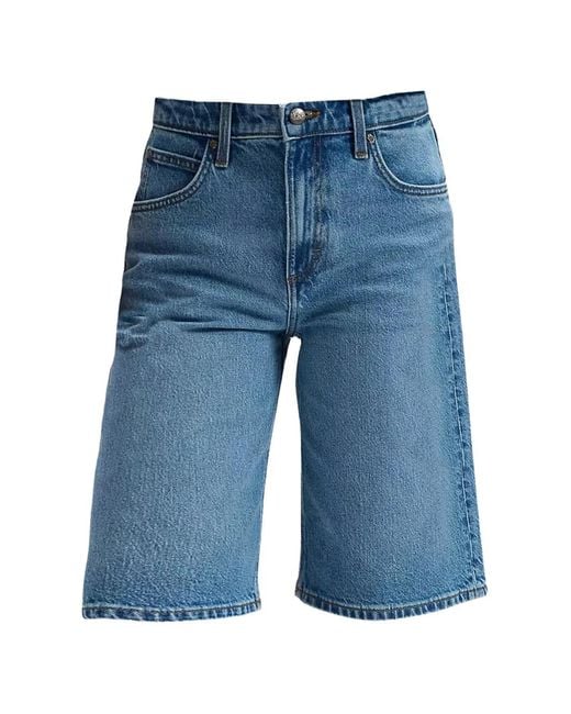 Lee Jeans Blue High-Waisted Denim Shorts