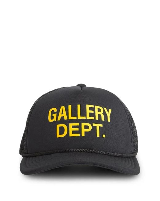 GALLERY DEPT. Black Logo-Detail Trucker Cap