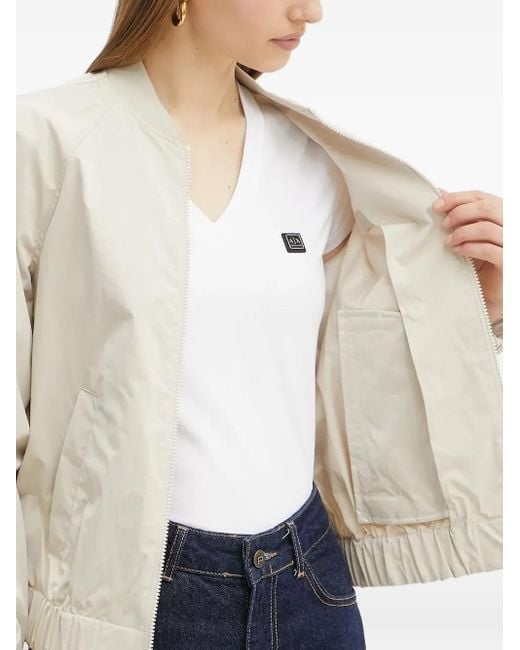 ARMANI EXCHANGE White Logo-Plaque Bomber Jacket