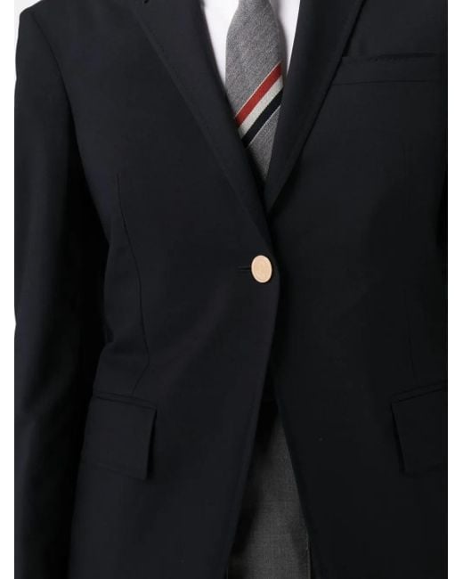 Thom Browne Black 4-bar Single-breasted Wool Blazer