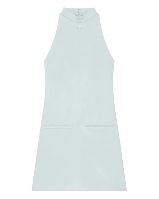 Courreges Blue Kleid mit Stehkragen