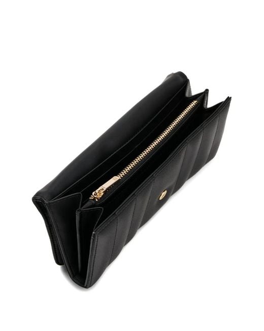 Tommy Hilfiger Black Quilted Logo-Detail Wallet