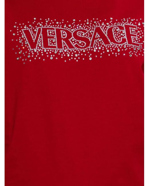 Versace Red Logo-Print T-Shirt