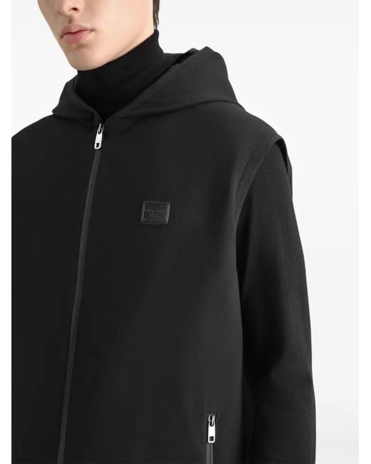 Dolce & Gabbana Black Logo-Appliqué Gilet for men