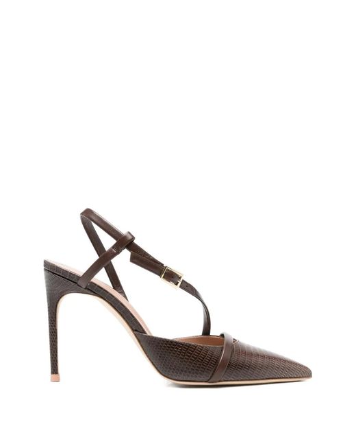 Malone Souliers レディース ホワイト ポインテッドトゥ パンプス 