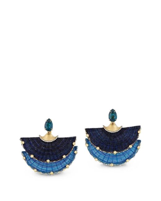 Silvia Furmanovich Blue London Diamond And Topaz Earrings