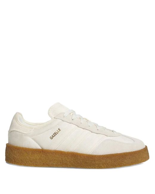 Adidas White X Edison Chen Gazelle Clot Lace-Up Sneakers for men