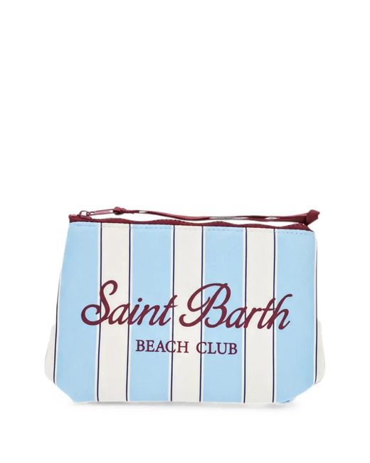 Mc2 Saint Barth Blue Aline Striped Pouch