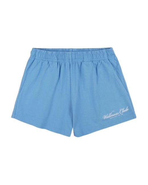 Sporty & Rich Blue Wellness Club Disco Shorts