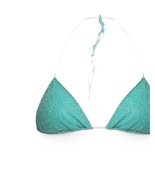 Oseree Green Glitter-Effect Bikini
