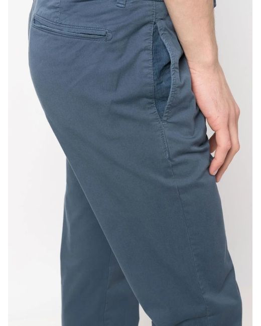 Massimo Alba Blue Off-Centre Button Chinos for men