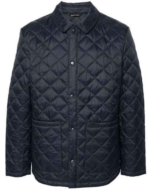 Barbour Blue Newton Quilted Jacket for men