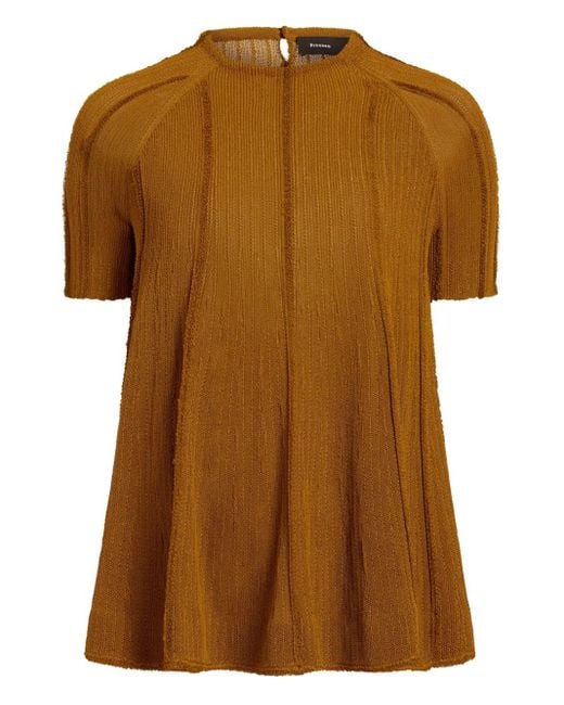 Proenza Schouler Brown Tavia Knited Top