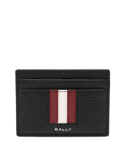 Bally Black Ribbon Leather Cardholder for men