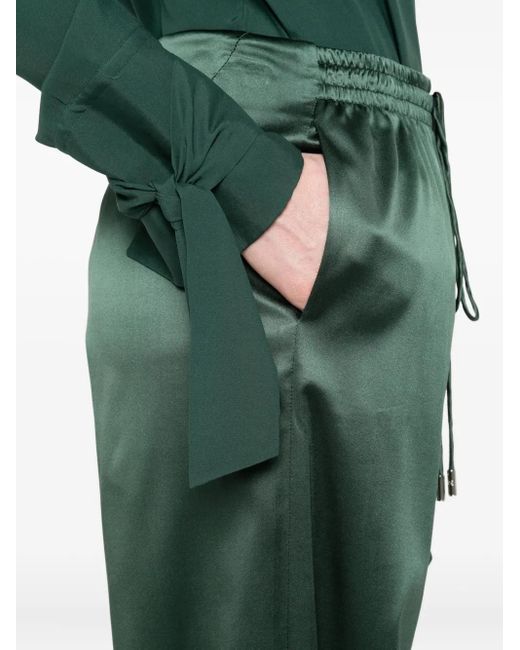 Pantalon En Soie À Lien De Resserrage Ermanno Scervino en coloris Green