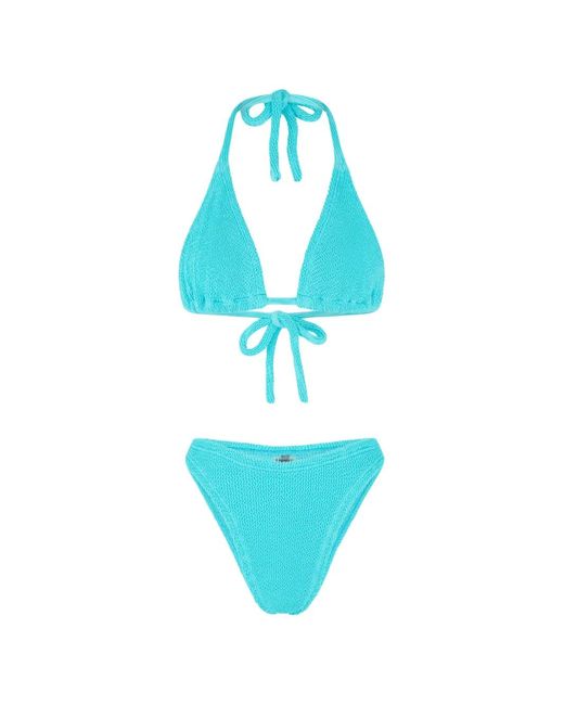 Hunza G Blue Tammy Crinkle Bikini