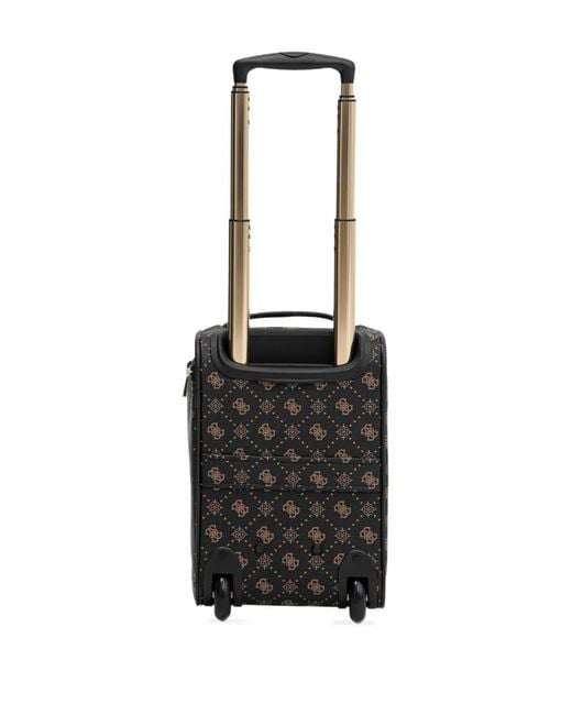 Guess Black Silia Monogram-Pattern Luggage
