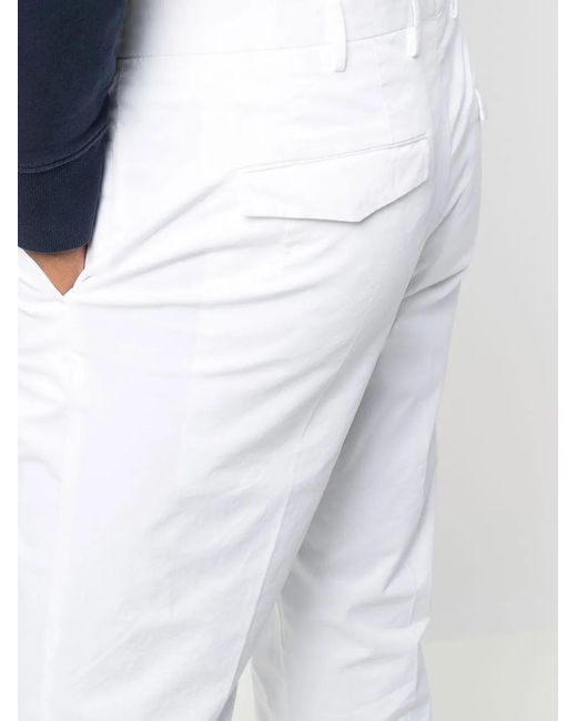 PT Torino White Mid-Rise Chino Trousers for men
