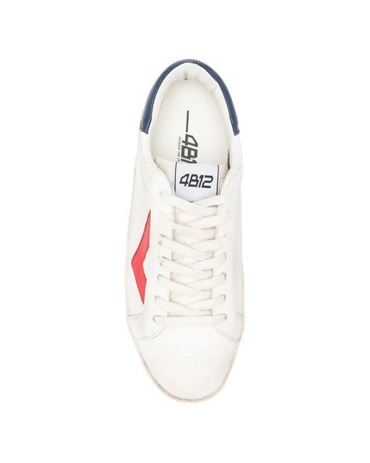 4b12 Pink Suprime Leather Sneakers for men