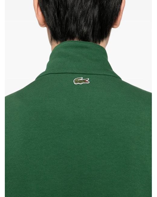 Felpa Con Applicazione di Lacoste in Green da Uomo