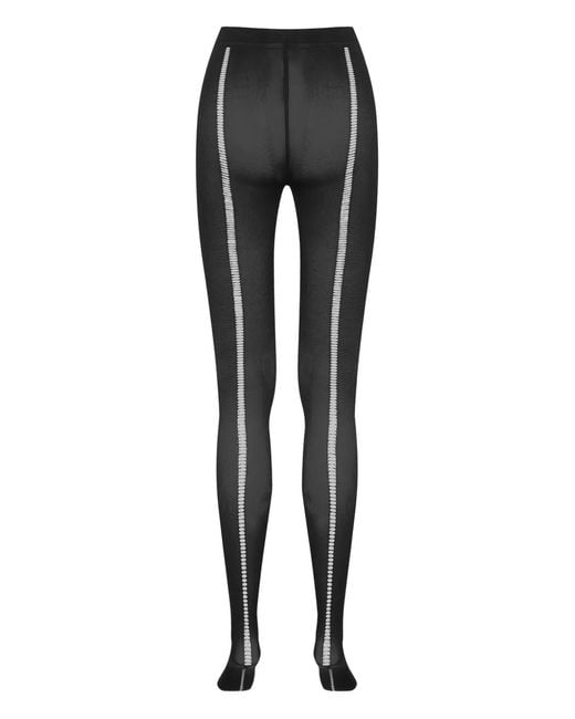 Maison Close Black Infinite Line Tights