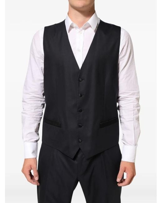 Dolce & Gabbana Black Single-Breasted 3-Piece Suit for men