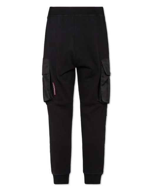 DSquared² Black Cargo Track Pants for men