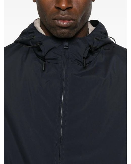 Lardini Black Drawstring Hooded Jacket for men