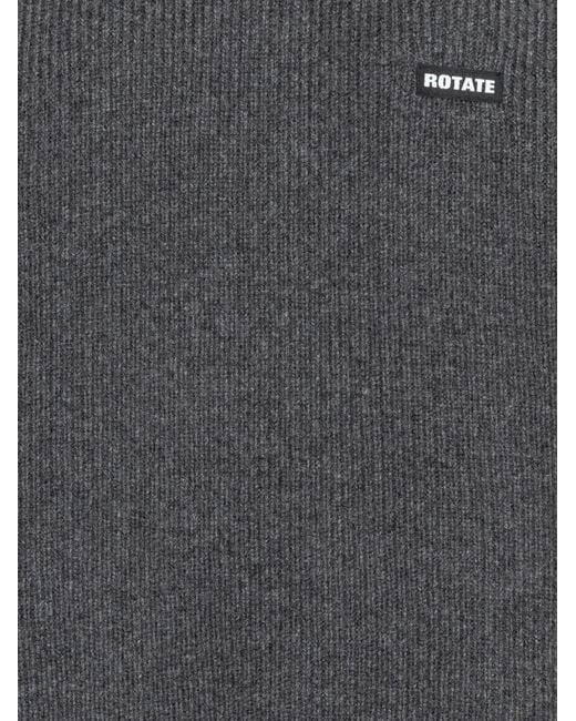 ROTATE BIRGER CHRISTENSEN Gray Knit Highneck Sweater