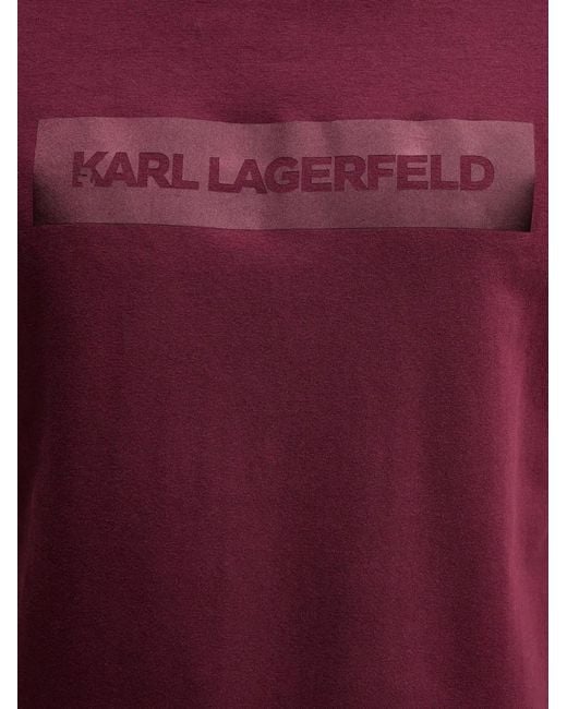 Karl Lagerfeld Red T-Shirt À Logo Imprimé for men