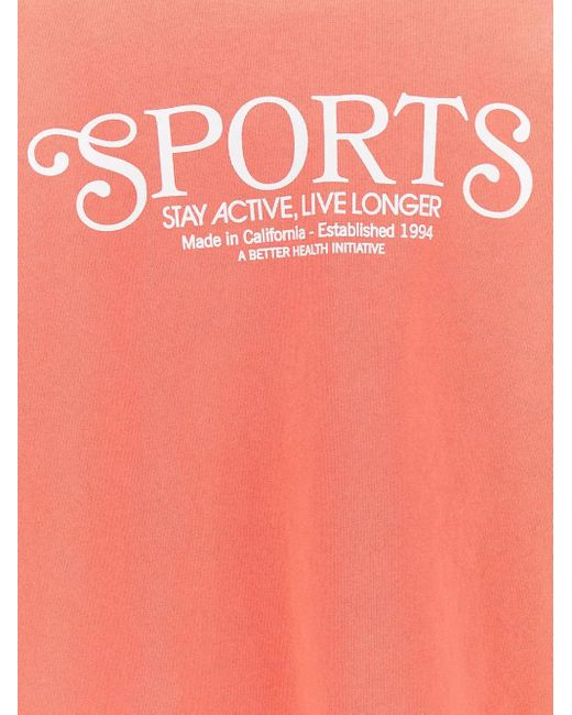 Sporty & Rich Pink Sports Sweatshirt