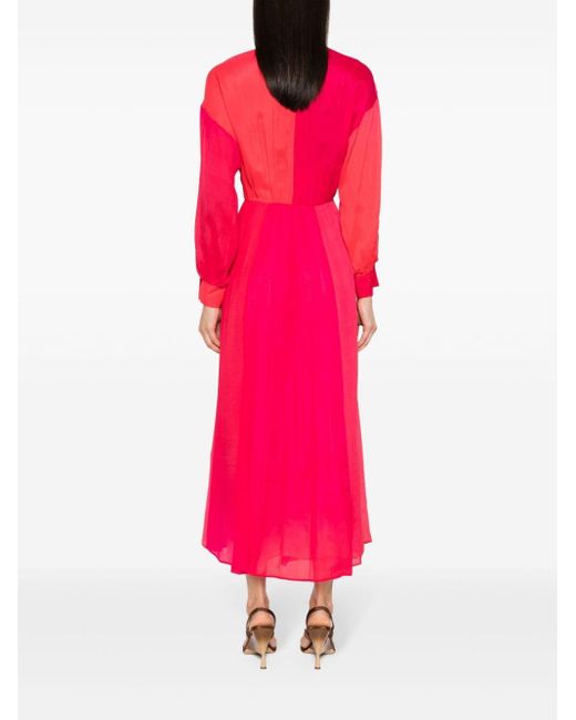 Robe longue en soie à effet de transparence Forte Forte en coloris Pink