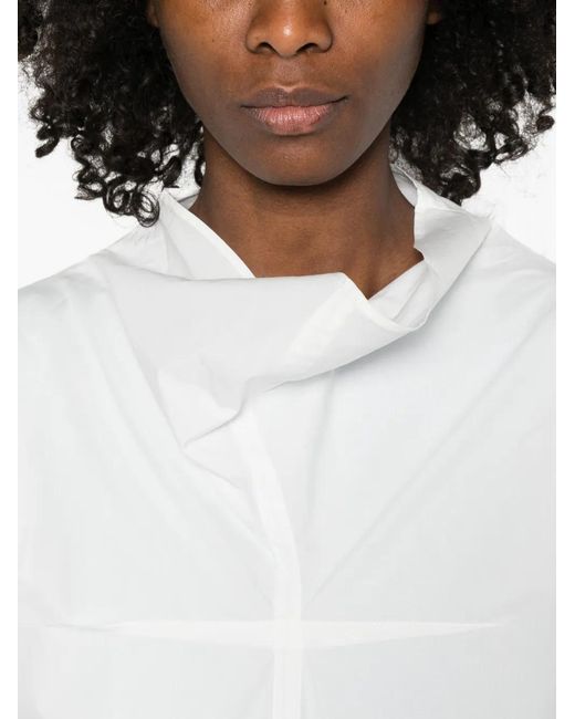 Soeur White Umea Funnel-Neck Blouse