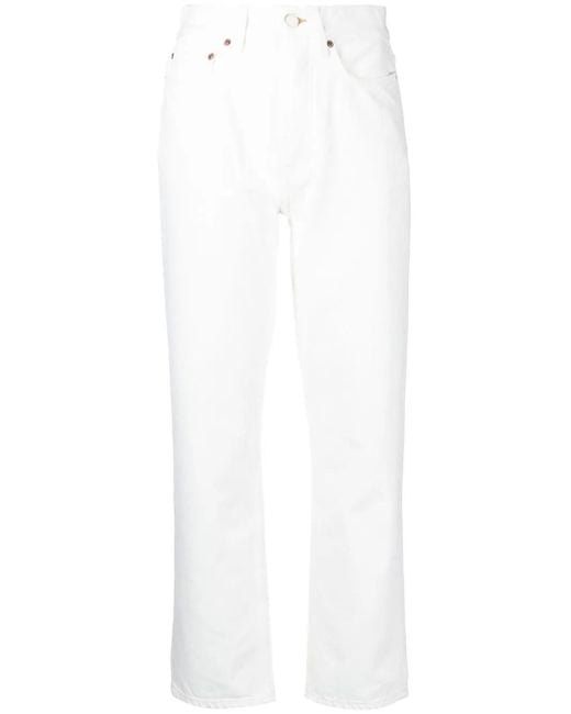 Won Hundred White Cropped Straight-Leg Jeans