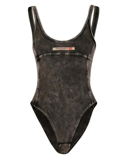 DIESEL Brown Body mit Logo-Applikation