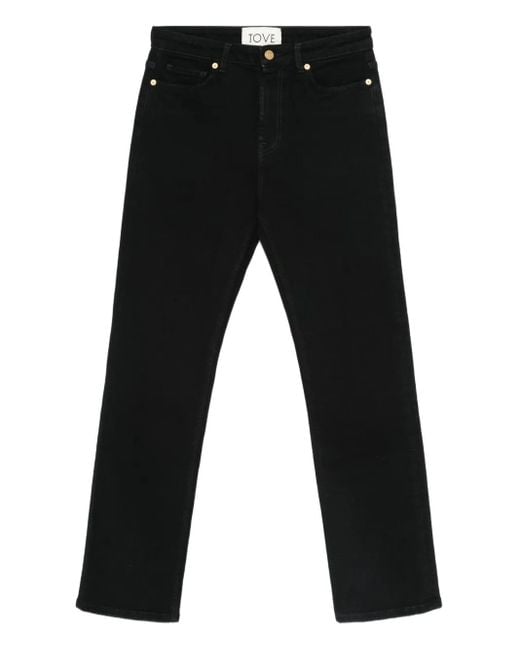 TOVE Black Geknöpfte Jeans